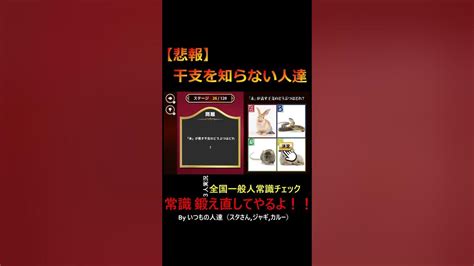 【悲報】干支を知らない、いつもの人達 全国一般人常識チェック Youtube