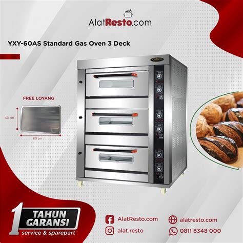 Jual YXY 60 AS Standard Gas Oven 3 Deck Oven Deck Crown Horeca