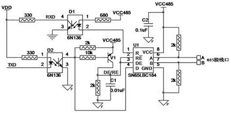 一种双光耦隔离型rs485电路的制作方法