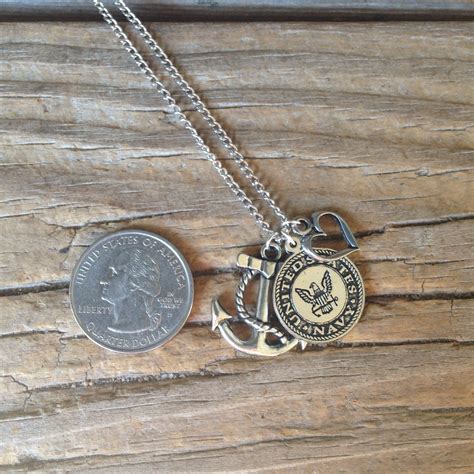 Us Navy Necklace Navy Wife Navy Girlfriend Navy Mom