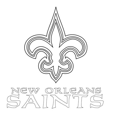 orleans saints coloring pages  printable coloringfoldercom
