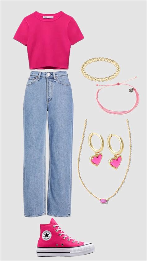 Hot Pink Outfit Pink Outfitinspo Hotpink Backtoschool Summer