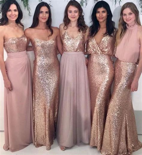 Sexy Mismatched Bridesmaid Dress Sequin Chiffon Bridesmaid Dress Free