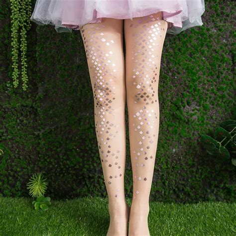 Hot Sale Nylon Shiny Mermaid Pantyhose Printed Flower Tattoos Tights Buy Shiny Pantyhose