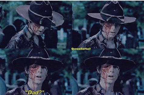 X Carl Looses His Eye Norman Reedus Chandler Riggs Carl Grimes