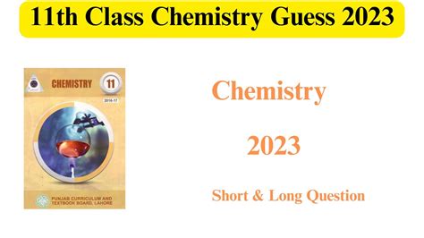 1st Year Chemistry Important Short Long Question 11 Class