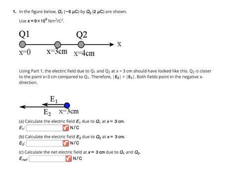 Solved 1 In The Figure Below Q1−6μc By Q22μc Are