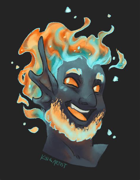 DnD Fire Genasi Art