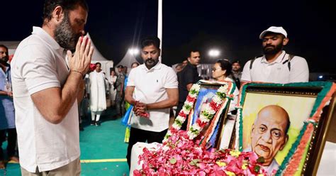 Bharat Jodo Yatra Day 54 Rahul Gandhi Paid Tributes To Indira Gandhi