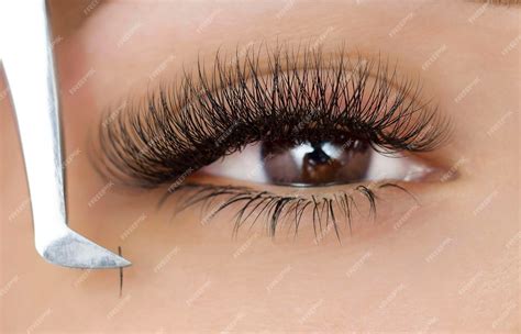 Premium Photo Extension Of The Lower Eyelashes A Young Woman