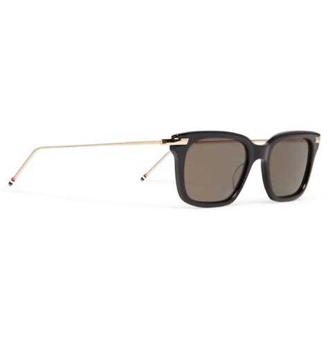 Thom Browne 12 Karat Gold And Acetate Square Frame Sunglasses Mr Porter Thom Browne Mens