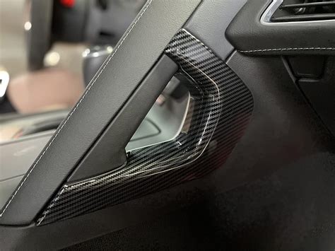 Carbon Fiber Center Console Grab Handle Overlay Rpi For