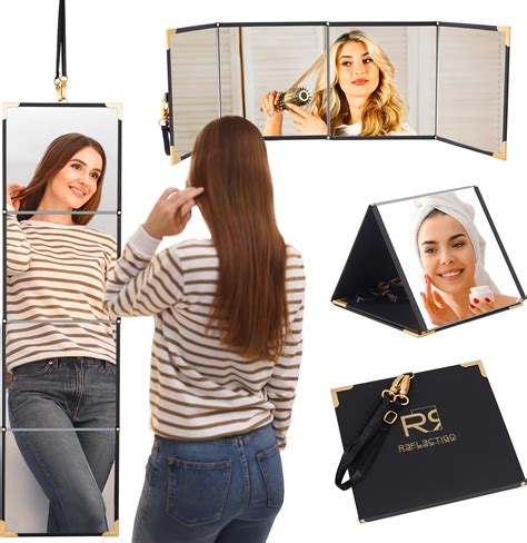 Amazon.com: REFLECTIGO Foldable Full Length Travel Makeup Mirror