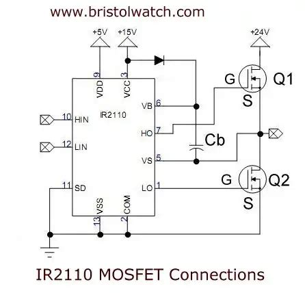 Arduino IR2110 Based H-Bridge HIGH Voltage Motor Control