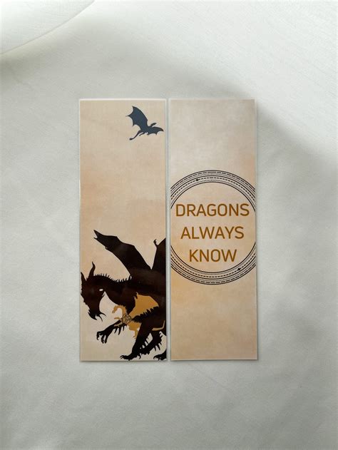 Fourth Wing Tairn Sgaeyl and Andarna Dragon Bookmark - Etsy