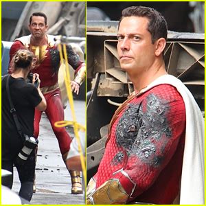 Zachary Levi Films New Action Scenes In A Cinged Suit For Shazam Fury