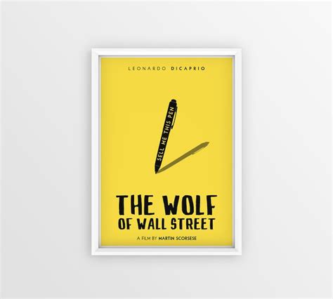 Printable The Wolf Of Wall Street Film Poster Leonardo Etsy