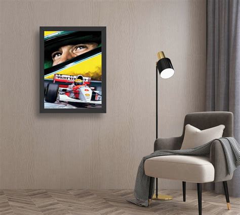 Quadro Ayrton Senna X Cm C Moldura E Acr Lico No Elo Quadros