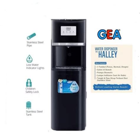 Jual Water Dispenser Gea Halley Galon Bawah Kompresor Low Watt Watt