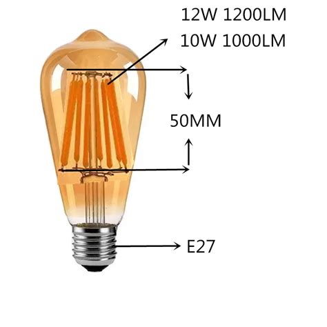 Ampoule Led St Warm Yellow E W V Oui Ampoule Led Vintage