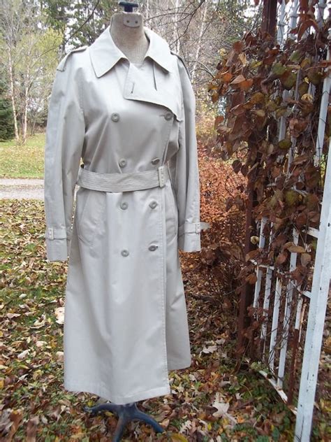 Vintage London Fog Trench Coat Size 16 Regular