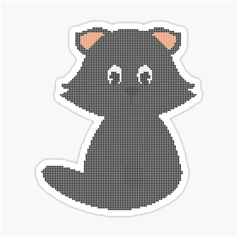 "Black Cat Pixel Art" Sticker for Sale by Pixel4Art | Redbubble