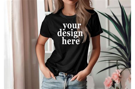 Black Comfort Colors T Shirt Mockup Graphic By Misba Design