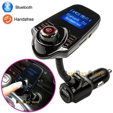 Kit Mains Libres Set Voiture Transmetteur Fm Super Bluetooth Musique