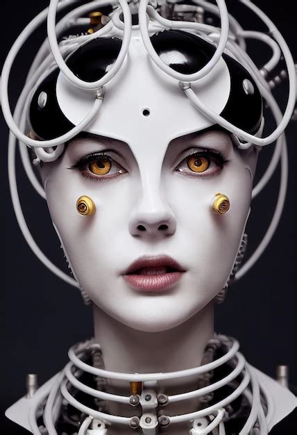 Premium Photo Portrait Of A Futuristic Female Robot