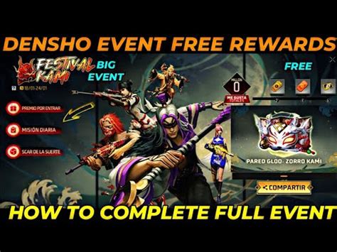 Densho Event All Free Rewards In Free Fire How To Complete Full