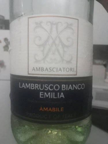 Ambasciatori Lambrusco Bianco Emilia Amabile Vivino Us