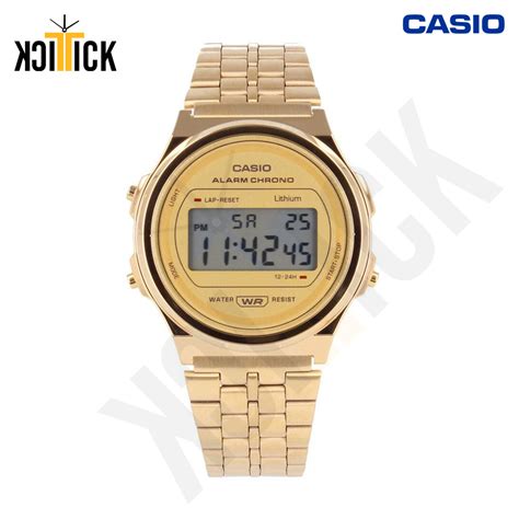 Original Casio A Weg Adf Gold Stainless Steel Vintage Digital Wrist