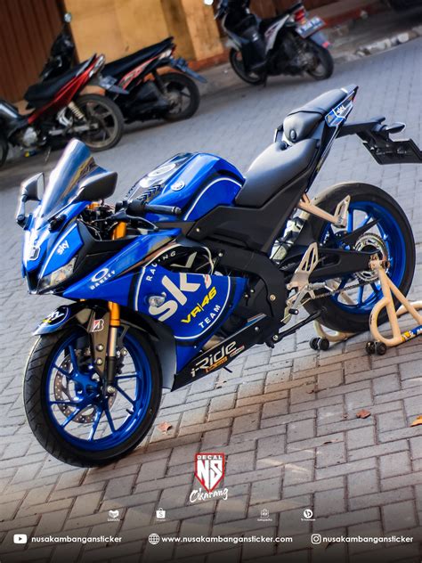 Decal Stiker Yamaha R V Vva Livery Blue Sky Sticker Full Body