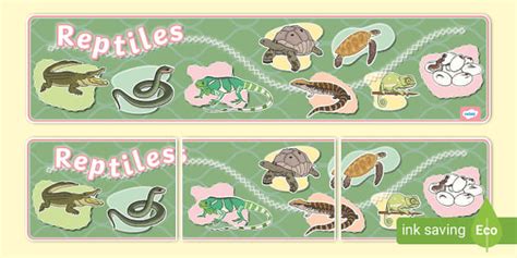 Reptiles Display Banner Professor Feito Twinkl