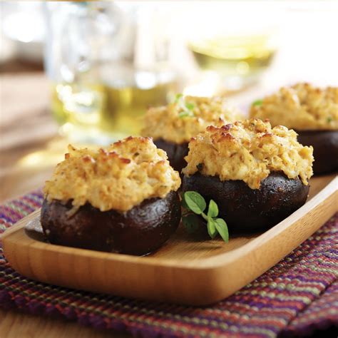 Crab Stuffed Mushroom Caps Recipe From H E B