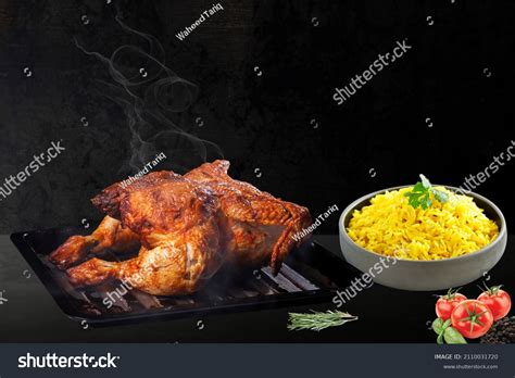 Chicken Sajji Rice Close View Stock Photo 2110031720 | Shutterstock