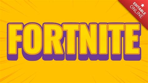 Fortnite Banni Re Promo Avec Fond Comic G N Rateur D Effet De Texte