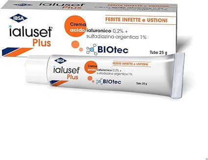 Ialuset Plus Crema 25g Per Il Trattamento Di Ferite Infette E Ustioni