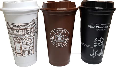Starbucks Pike Place Market Reusable Hot Cups Oz Pack With Lids Limited Edition Buy