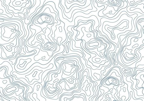 topographic map seamless pattern. Monochrome background with abstract ...