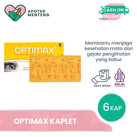 Jual Optimax 6 Kaplet Vitamin Dan Suplemen Kesehatan Mata Shopee