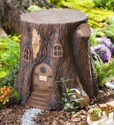 Gnome Tree Stump House Ideas Tree Stump Fairy Houses Fairy Tree