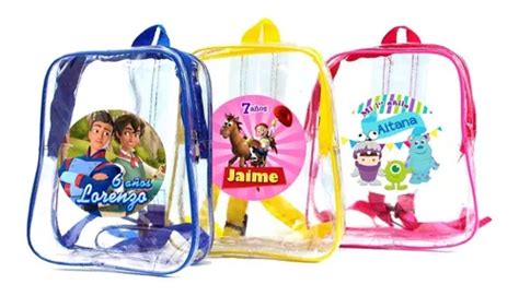 Mochilas Transparentes Dulceros 6 Pz Envío gratis