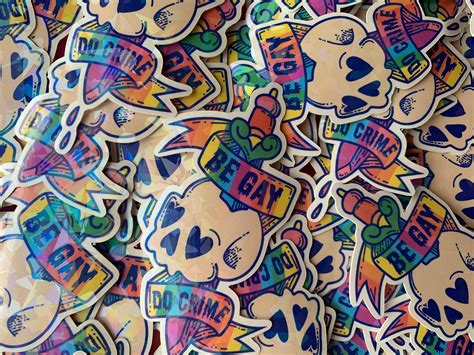 Be Gay Do Crime Sticker Etsy