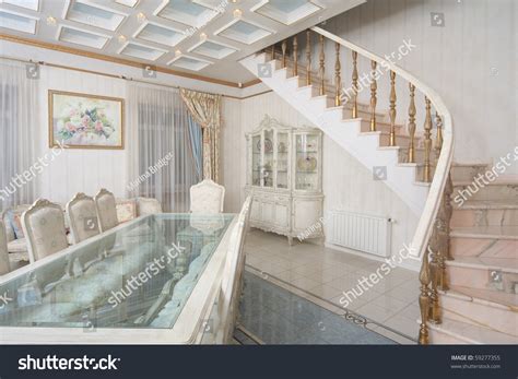 Beautiful Luxury White Mansion Interior Stock Photo 59277355 : Shutterstock