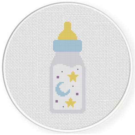 Heavenly Baby Bottle Cross Stitch Pattern – Daily Cross Stitch