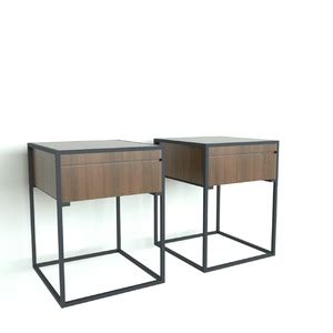 Conjunto Mesa De Cabeceira Berlim 1 Gaveta Castanho Tendenci Leroy