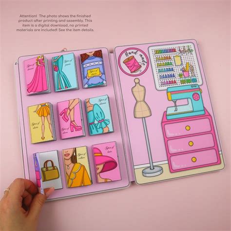 Printable Templates Pink Floral Dollhouse Busy Book Etsy Malaysia