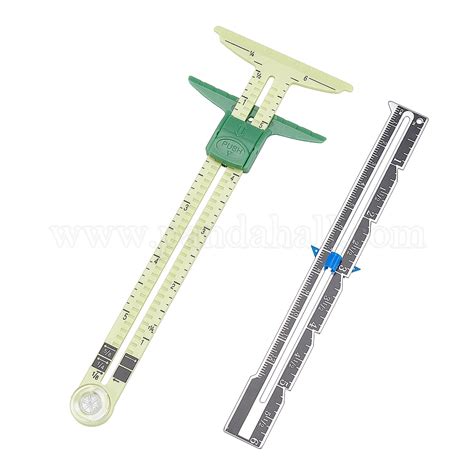 Wholesale Gorgecraft Aluminum Sliding Gauge Measuring Sewing Ruler