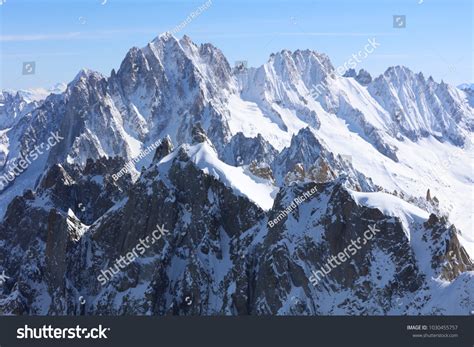 Aiguille Verte Chamonix Needles Les Droites Stock Photo 1030455757